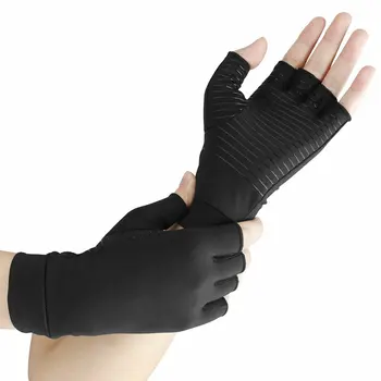 

Copper Fiber Half Finger Joint Recovery Health Compression Gloves Wrist Tube Wrist Bracket Compression Gloves Unisex