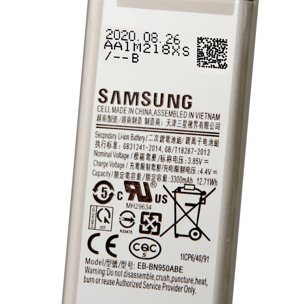 Оригинальный аккумулятор EB BN950ABE BN950ABA для Samsung Galaxy Note8 Note 8 N9500 N9508 N950F проект Baikal 3300mAh