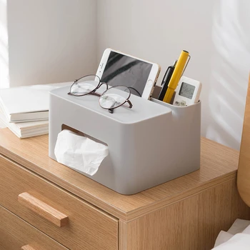 

Household Storage Box Living Room Paper Drawer Box Coffee Table Remote Control Storage Box Tissue Box Multi-function Storage Box