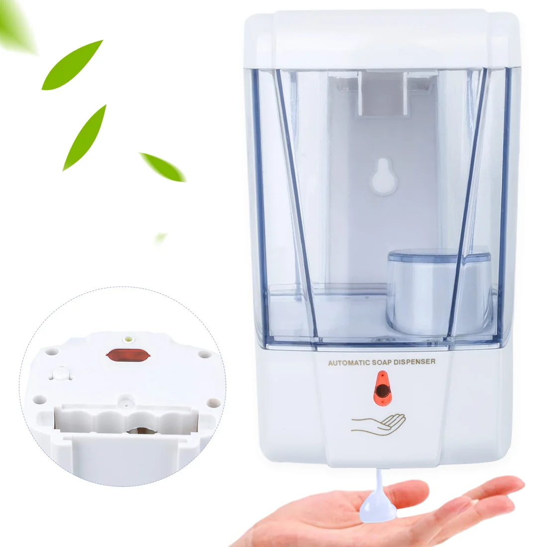 

700ml Automatic Liquid Soap Dispenser Wall-Mounted IR Sensor Touch-Free Soap Dispenser Soap Lotion Pump For Kitchen Bathroom