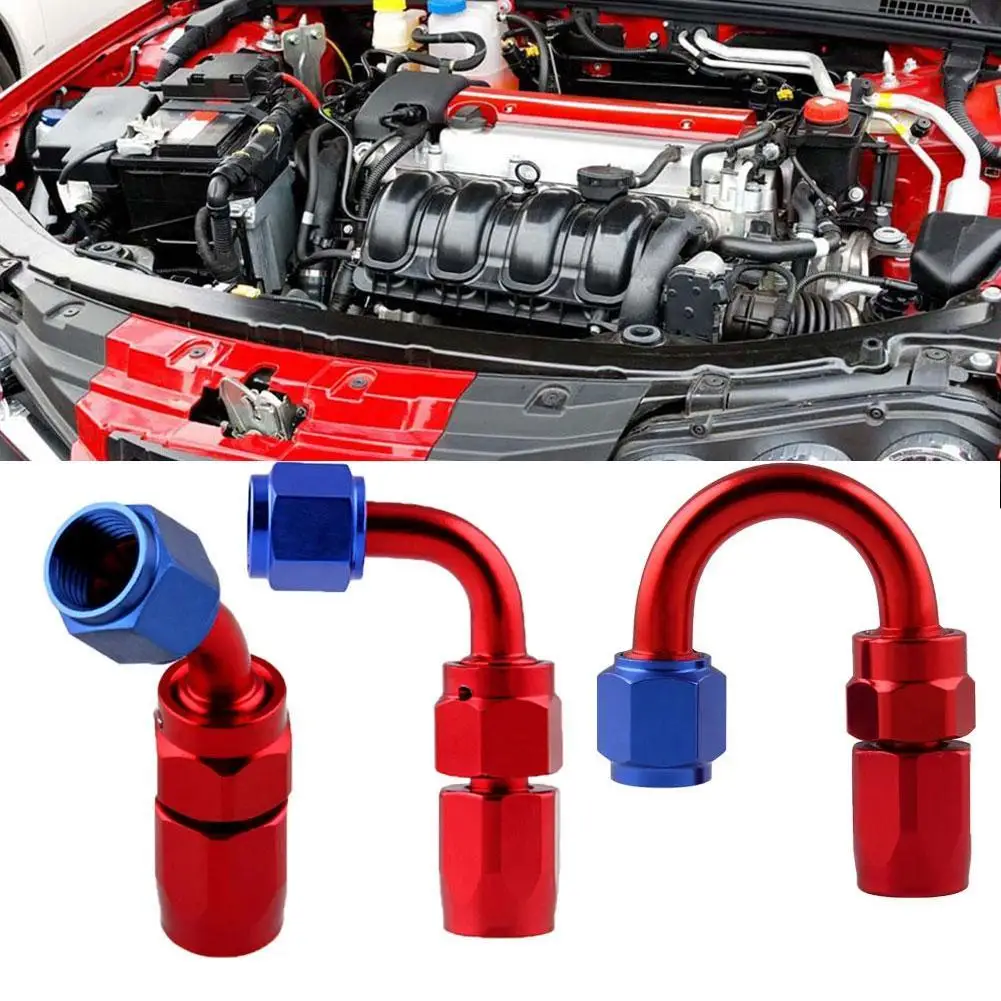 AN4/AN6/AN8/AN10 Straight 0&deg;/45&deg;/90&deg;/180&deg; Degree Aluminum Swivel Hose End Fitting Adapter Oil Fuel Line NPT Plug