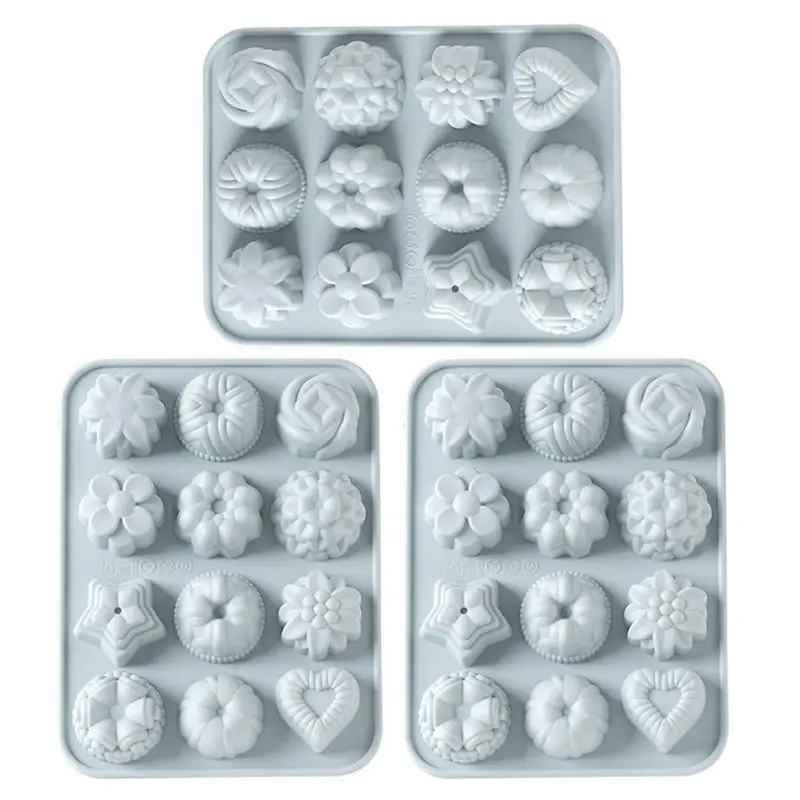 Silicone DIY Mold Mousse Cake Chocolate Soap Pudding Mould Handmade Baking Tools - Цвет: Синий