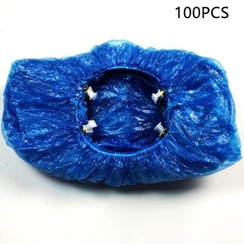 

100Pcs Disposable Plastic Anti Slip Boot Safety Shoe Cover For Protective Automatic Dispenser For Home Shop Office
