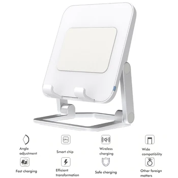 

2020 Newst 15W Wireless Charger Stand for Samsung S9 S10 S8 Adjustable Fast Wireless Charging Station Desktop Stand for iPhone