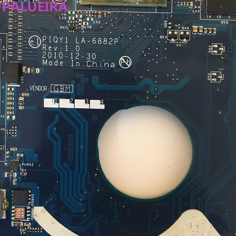 PALUBEIRA Высокое Качество для lenovo Ideapad Y570 материнская плата PIQY1 LA-6882P костюм для intel i7 cpu PGA989 DDR3 полностью протестирована