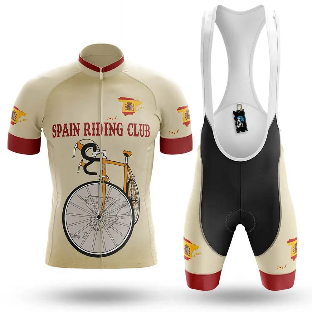 Spain Riding Club Unisex Short Sleeve Cycling Jersey Clothing Apparel