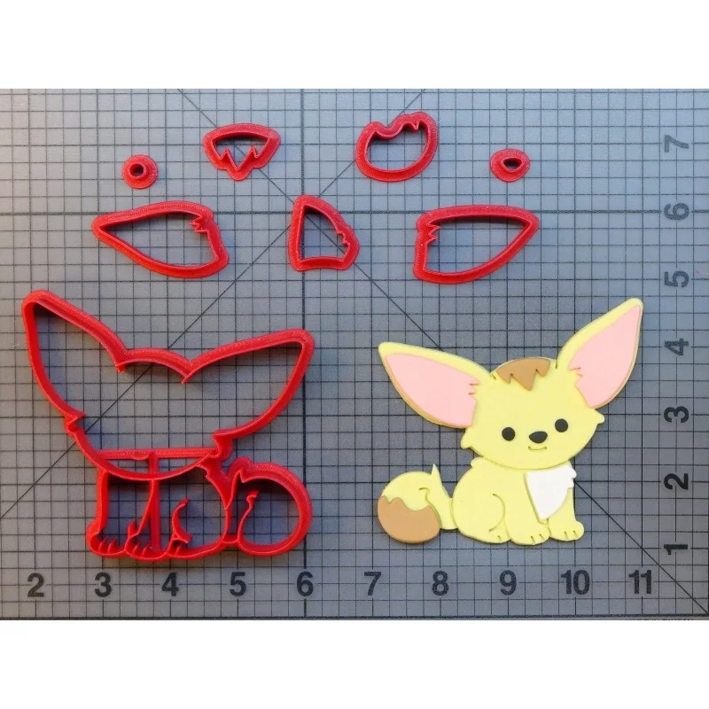 Форма для печенья Fennec fox милое животное сердце лиса лицо помадка печать 3D