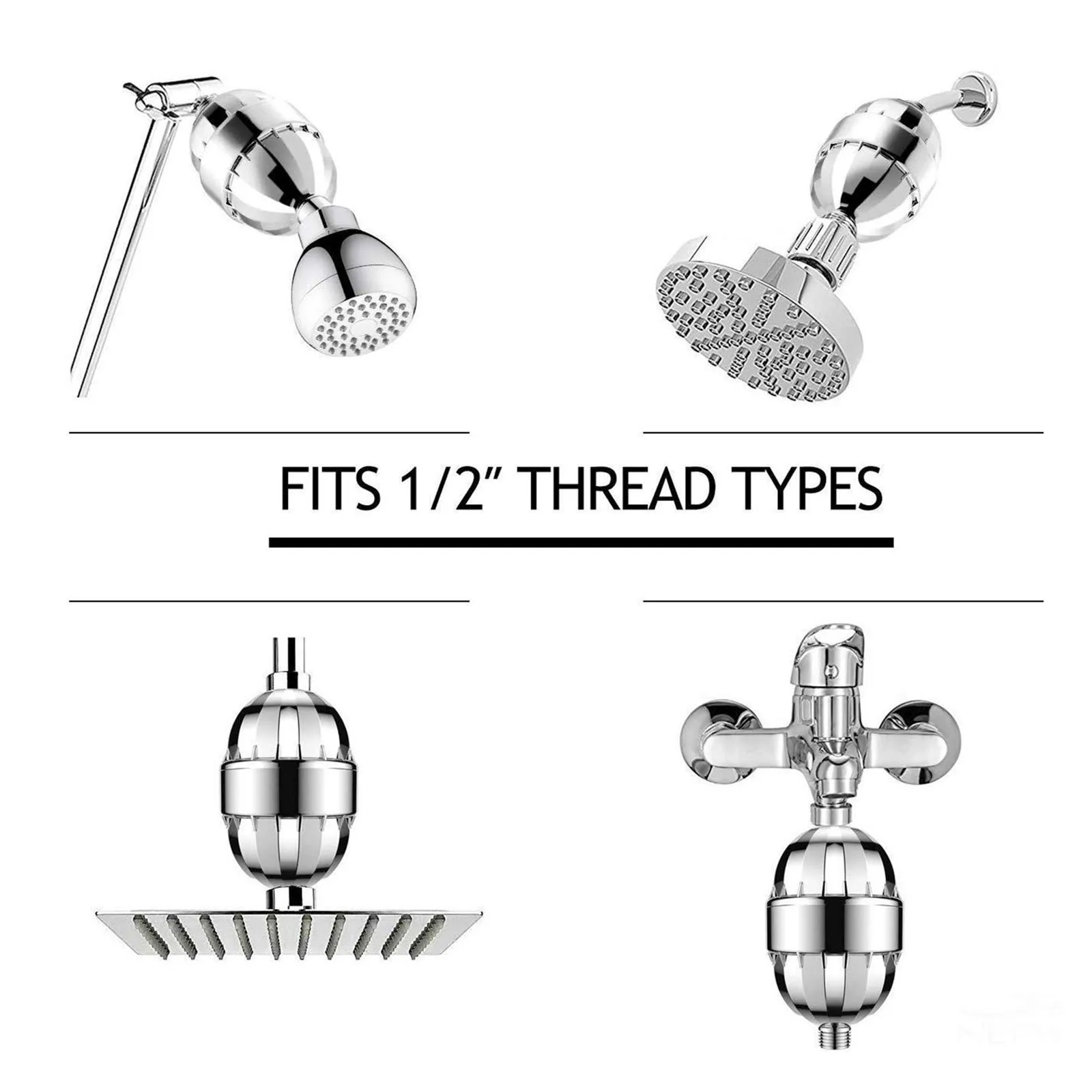 15-Stages Shower Head Filter Purifier Softener Water Chlorine Removal Filter 15-Stages Shower Head Filter Purifier Softener Water Chlorine Removal Filter