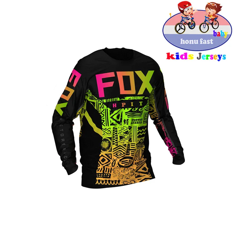 Best Seller Downhill Jersey Racing t-Shirt Cycling Bike Fox-Bicycle Motocross Off-Road Boys Kids AjXNeAbQp03