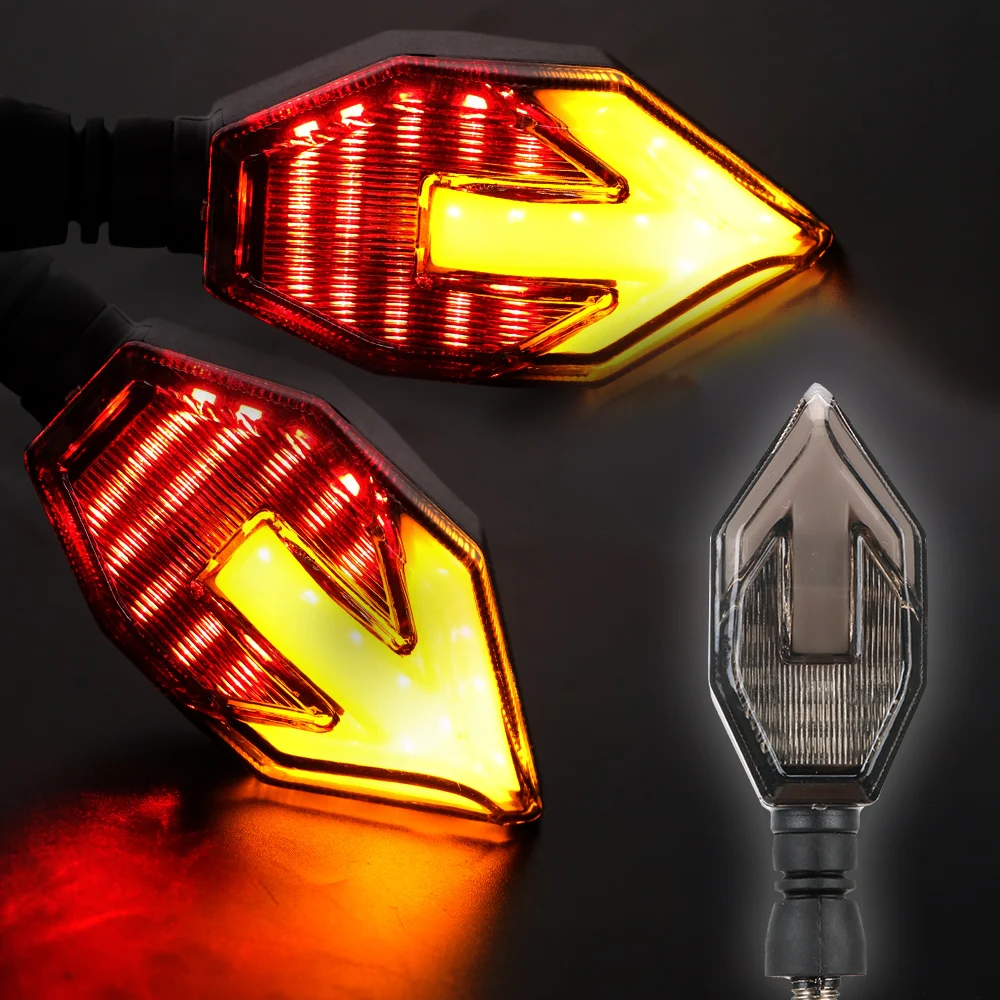 LEEPEE мотоцикл боковой свет светодиодная сигнальная лампа в форме стрелки 12 В Мото Аксессуары 2 шт. мотоцикл указатели поворота
