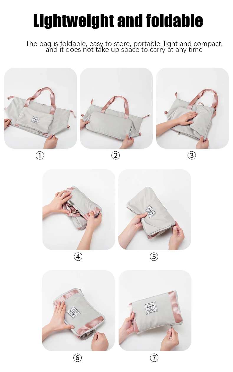 Large Capacity Folding Travel Bags Waterproof Luggage Tote Handbag Gym Yoga