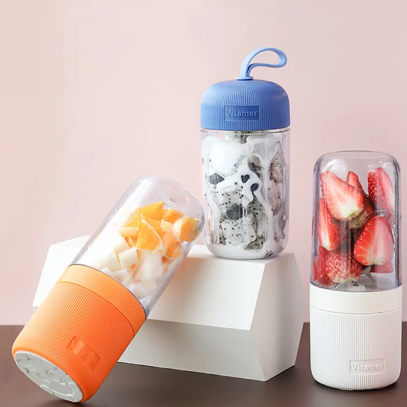 

Cute Pill Candy Color Juicer Personal Mini Portable Fruit Smoothie Vegetable Crusher Electric Blender Milkshake Cup Mixer Bottle