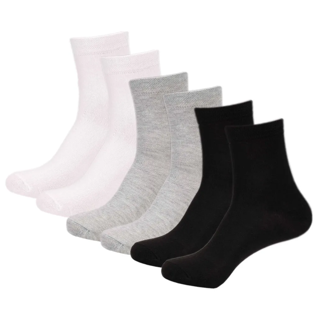 6 пар хлопчатобумажных носков мужские носки деловые повседневные однотонные простые модные короткие носки до лодыжки невидимые носки W1218 - Цвет: C