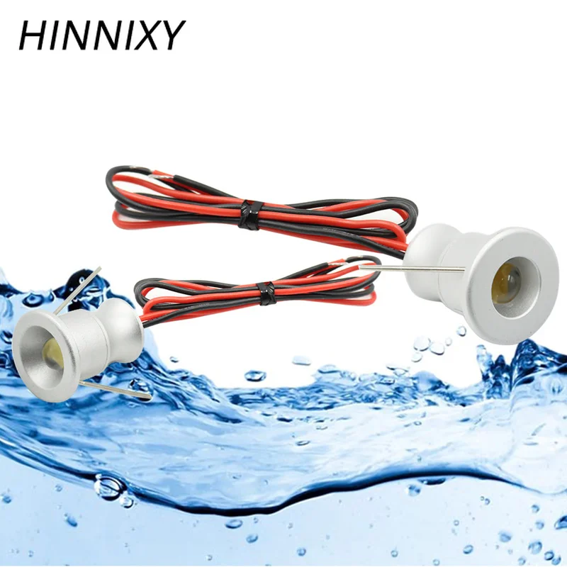 Светодиодный мини светильник Hinnixy IP65 водонепроницаемый точечный для шкафа 12 в