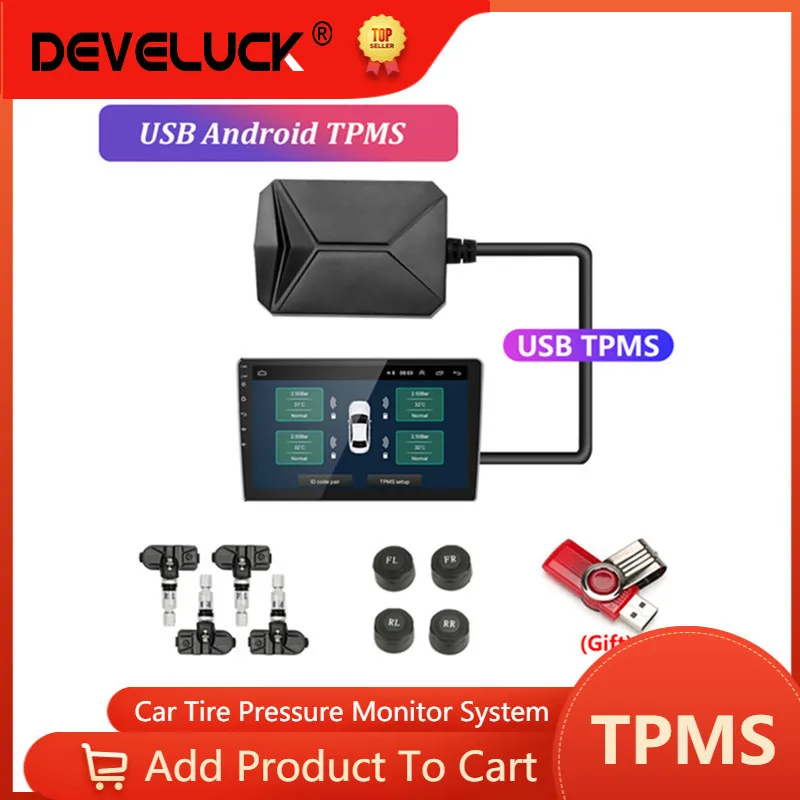 Usb Android Tpms Tire Pressure Monitoring System 5v Internal External