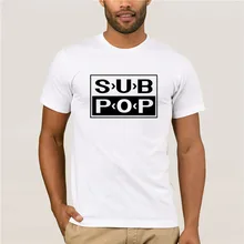 SUB POP футболка SUB POP запись рок-музыки символ для мужчин s футболка для мужчин лето
