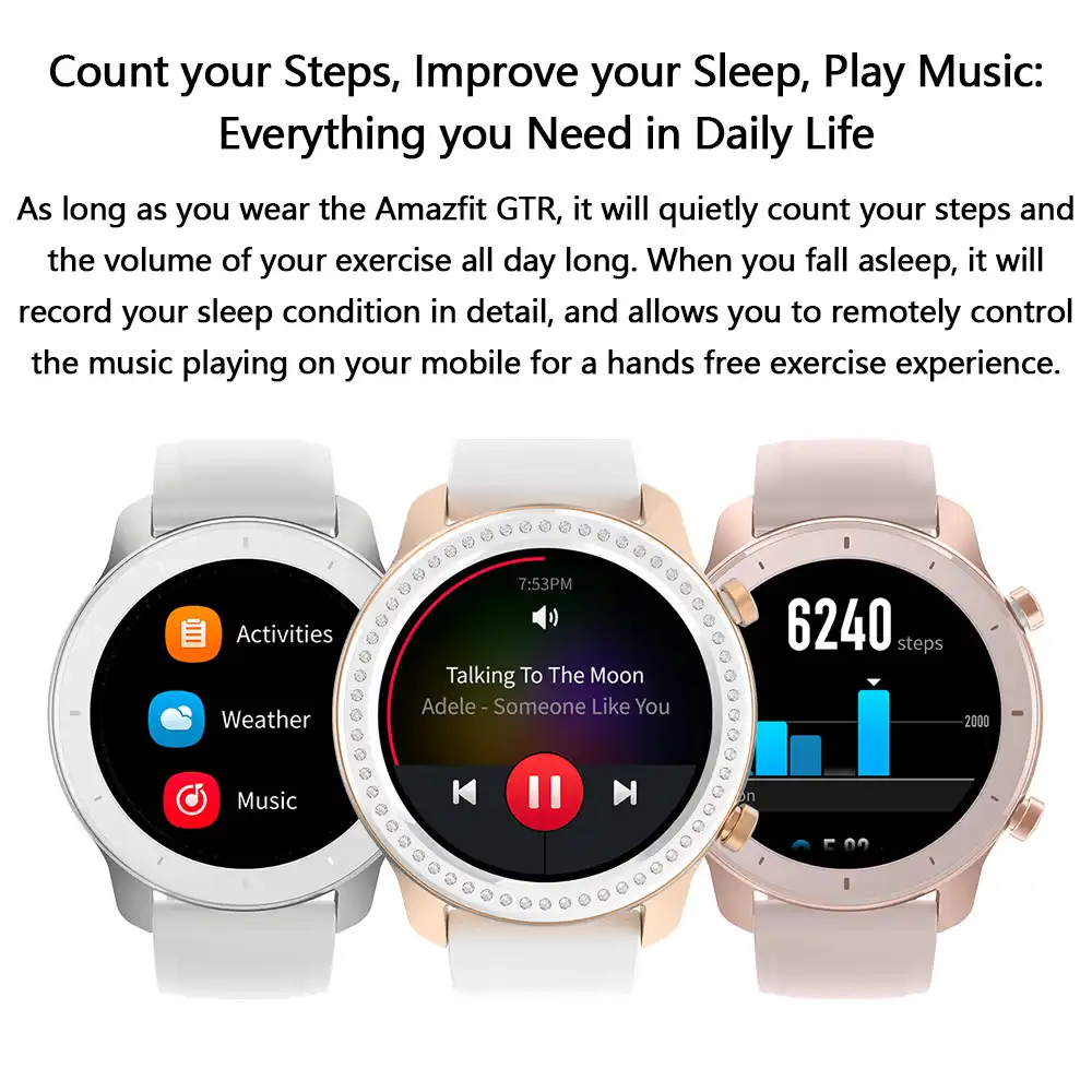 amazfit gtr play music