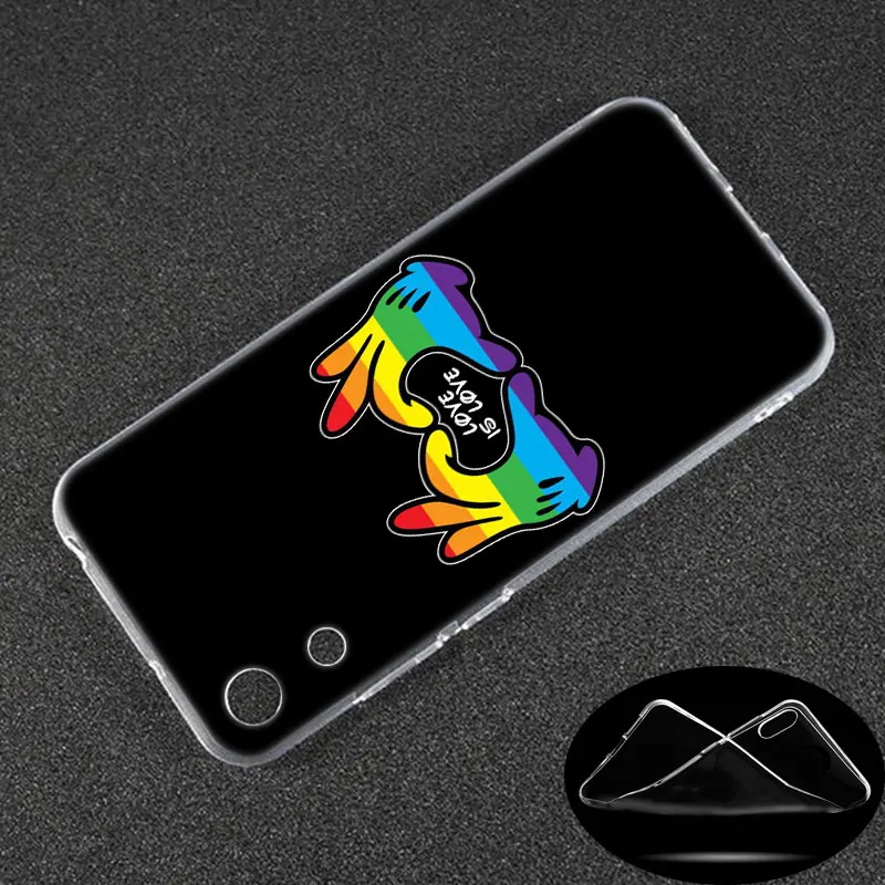 Роскошный силиконовый чехол Love is love для геев лесбиянок LGBT Huawei Honor 9X 8A 7A 20 Pro 7X 8X 7S 8S 8