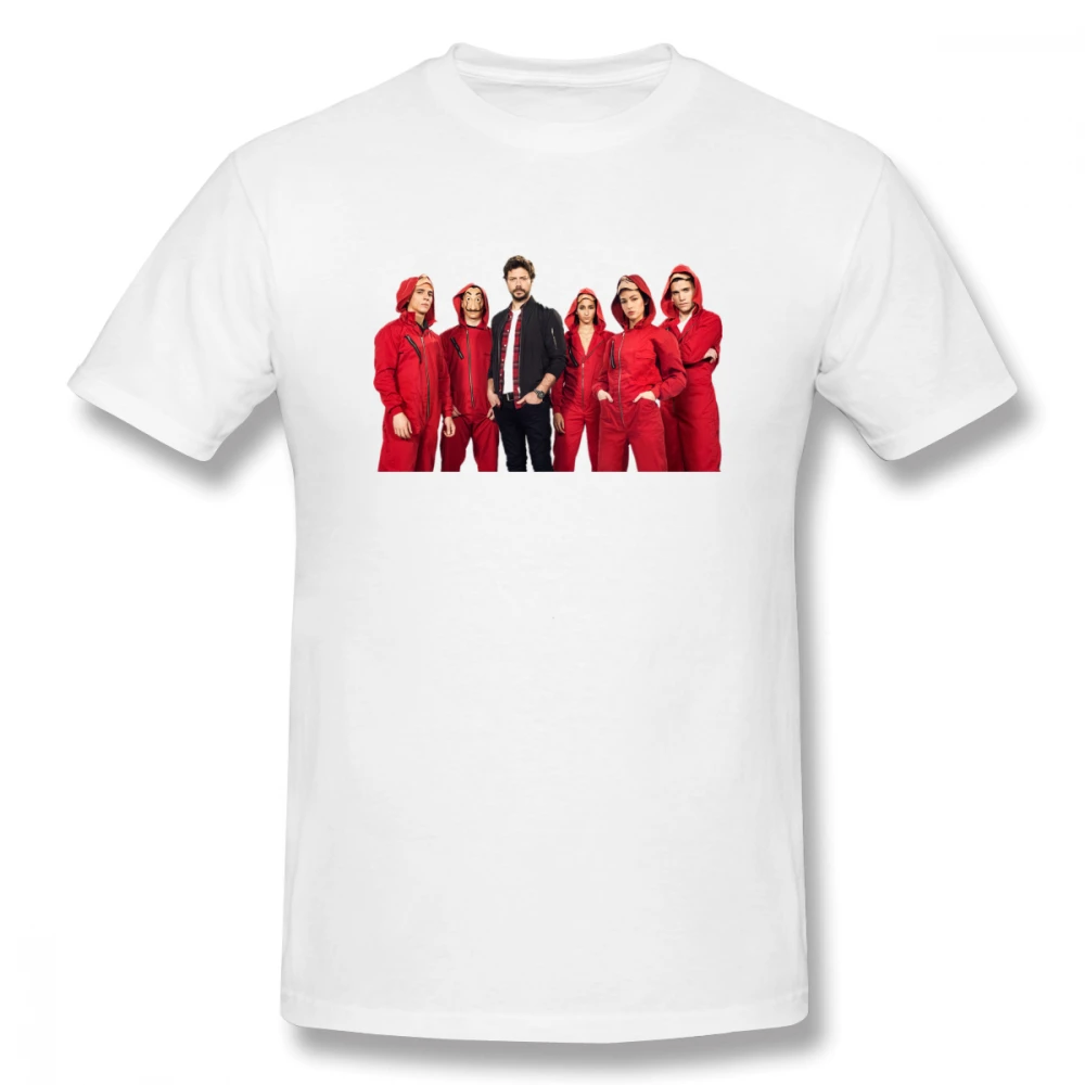 

2019 La Casa De Papel The Members Men's Basic Short Sleeve T-Shirt 3D Print t shirt Cotton Funny T-shirt home Top Tees