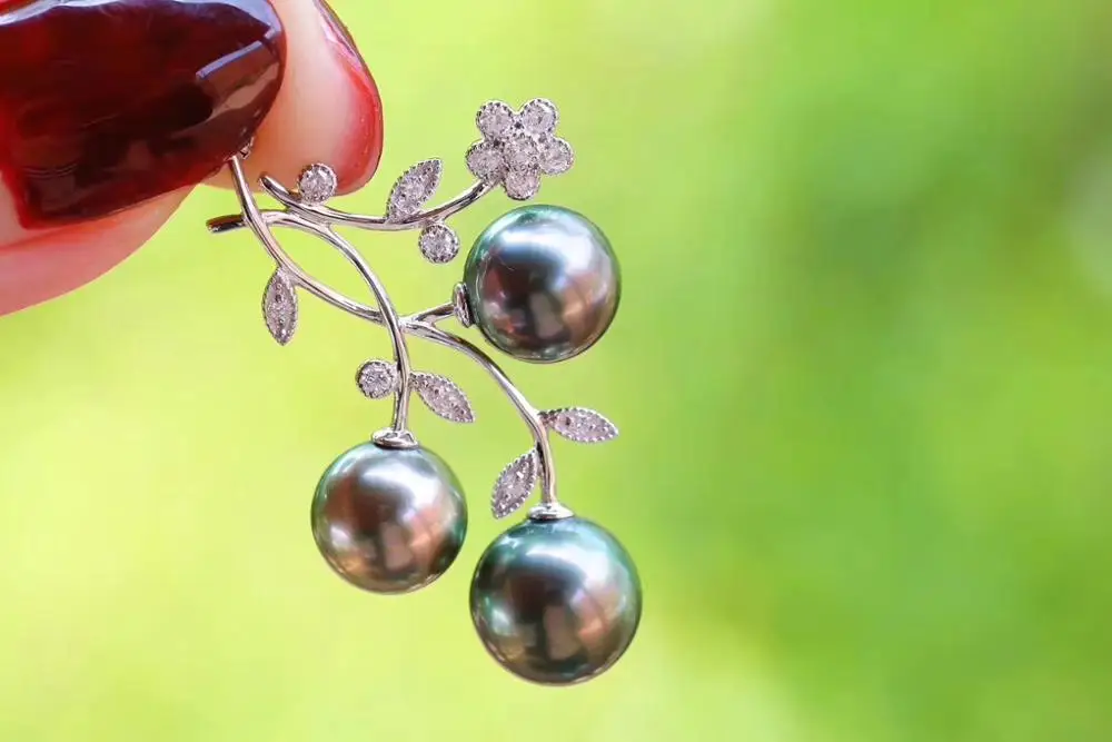 

Подвеска с тремя жемчужинами из серебра 925 пробы, базовая фурнитура, детали для ювелирных изделий, аксессуары для жемчуга, камней, бусин, кораллового Агата