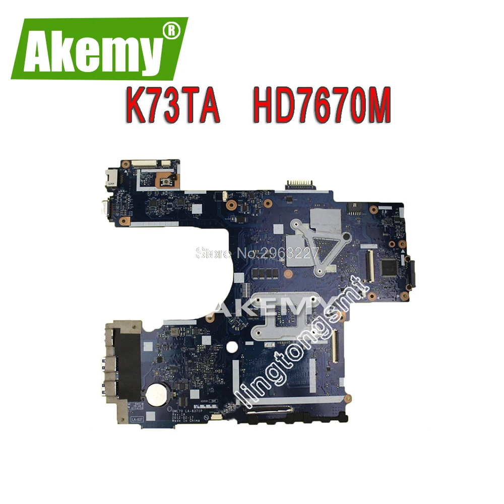 K73TA материнская плата QBL70LA-7553P hd7670m для Asus K73T X73T K73TK R73T ноутбука | Компьютеры и офис