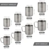 TOMSHOO 220/350/450/600ml Double Wall Titanium Water Cup Coffee Tea Mug for Home Outdoor Camping Hiking Backpacking Picnic ► Photo 1/6