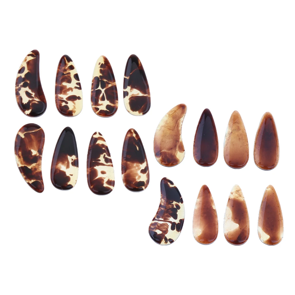 2 Pack Guzheng Finger Picks with Groove Arc Gu Zheng Nails Pick Finest