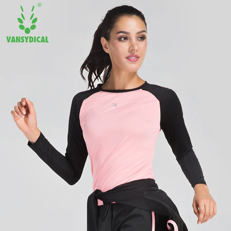 Vansydical Женские топы для бега быстросохнущие футболки фитнеса и женские