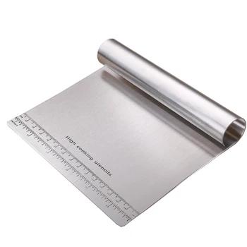 

Alka Dragon Intestine Powder Squeegee Stainless Steel Section Knife Kitchen Bake Cultivate Tool Scraper Wipe Cake Mould Cream