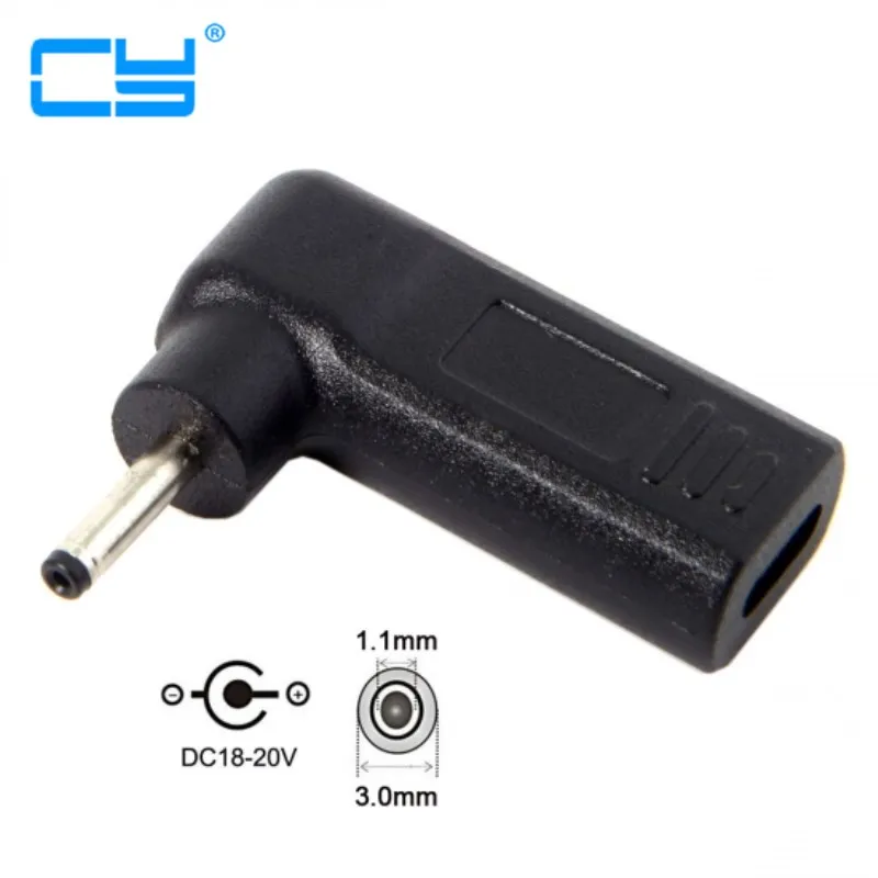 

USB 3.1 Type C USB-C to DC 20V 3.0*1.1mm Adapter PD Emulator Trigger 90 Degree Angled