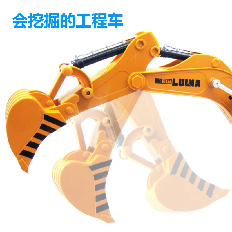

Children Toy Steering Wheel Bag Electric Remote Control Wireless Excavator Model 360-Degree Rotating-Dig