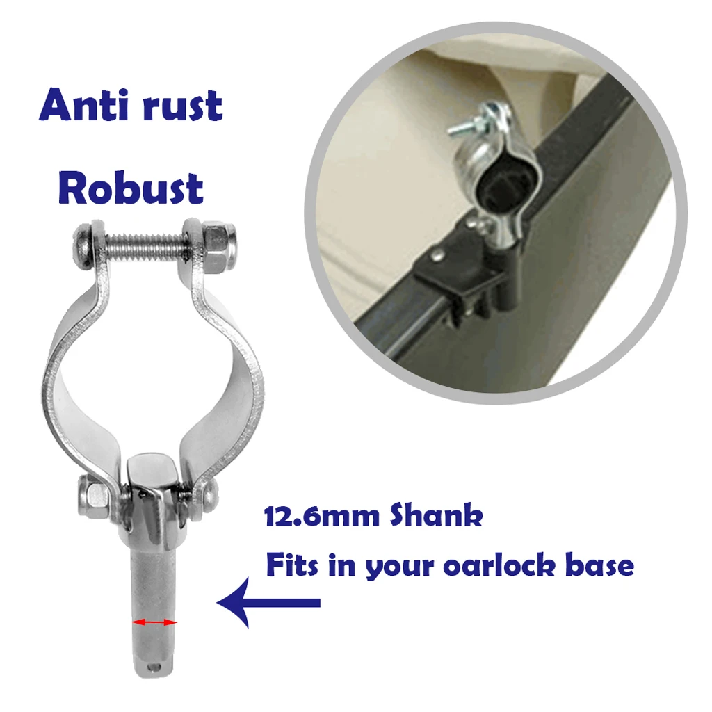 Clamp on Oarlock for 1/2&quot Socket Boat Fishing Clamp-On Oar Lock Silver | Автомобили и мотоциклы