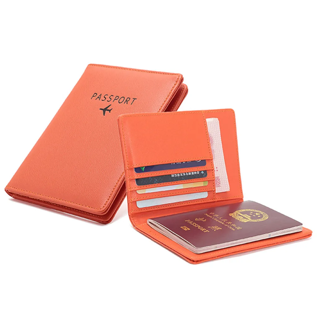 Molave Wallet Neutral Multi-purpose Travel Passport Wallet Passport Wallet Unisex Tri-fold Document Synthetic Leather Organizer