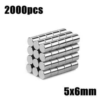 

2000pcs 5x6mm Super Powerful Strong Bulk Small Round NdFeB Neodymium Disc Magnets Dia 5mm x 6mm N35 Rare Earth NdFeB Magnet