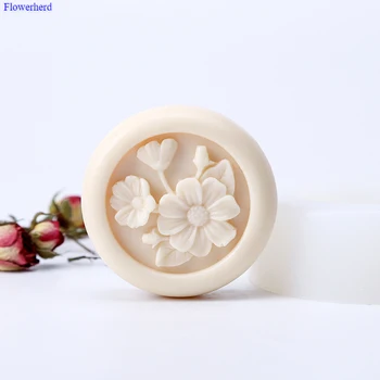 

Original Embossed Gesang Flower Round Silicone Mould DIY Handmade Soap Mold Soap Flower Mold Soap Making Supplies Chocolate Mold