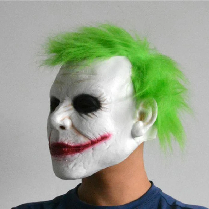 Clwon Joker Joaquin маска Феникса Джокер ужас страшный Косплей Бэтмен Темный рыцарь с волосами Артура флека Хэллоуин латексные реквизиты
