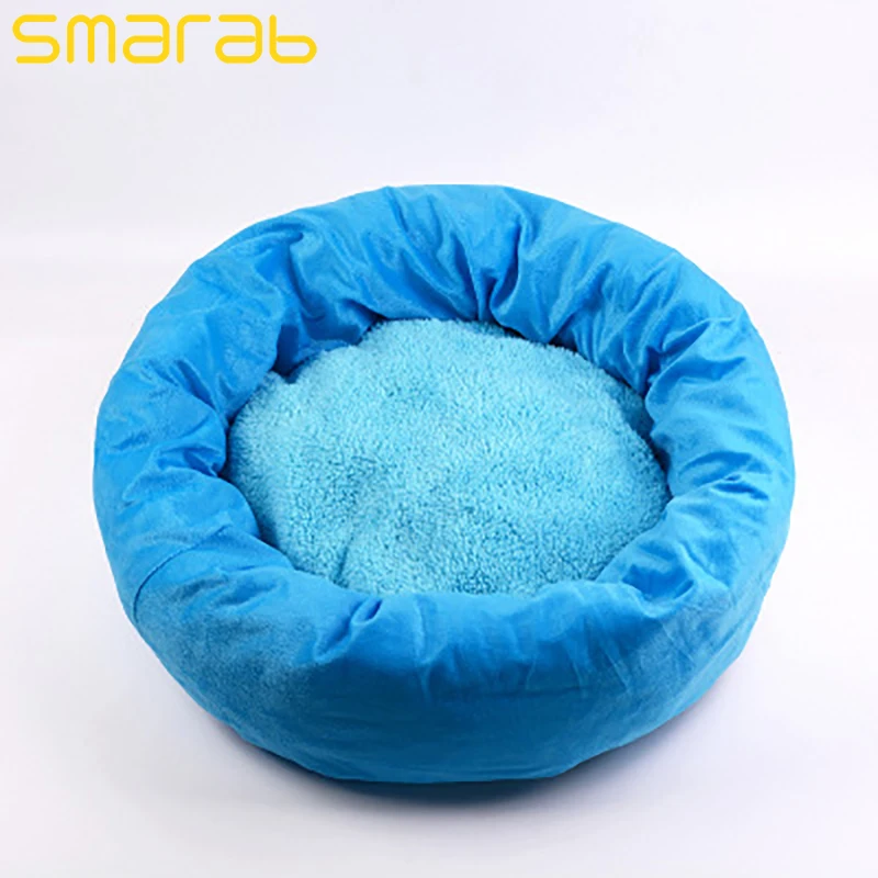 Cat Dog Houses Pet Bed Sleeping Beds Mats Pet Products Sleeping Bag Breathable Warmth Winter for Cats Sleeping Pet Products - Цвет: Blue