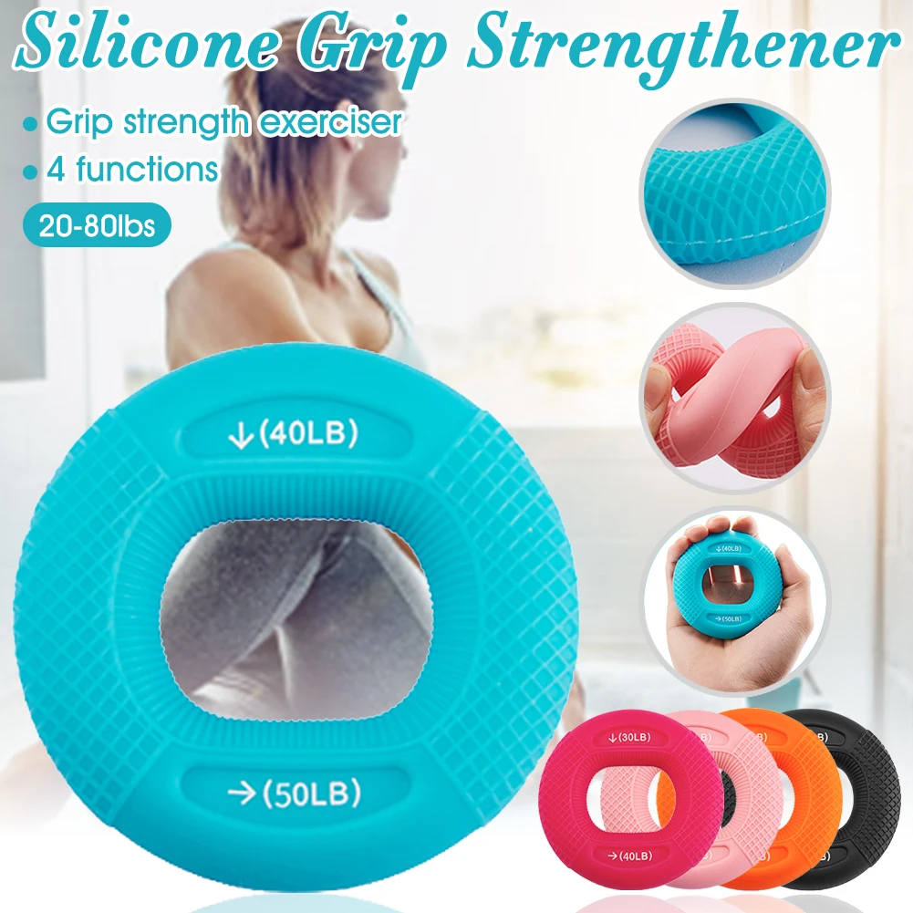 

5 Colors Hand Grips Fitness Ring Strengthener Gripper Body Building Training Home Gym Exerciser Muscle Relax Finger Expander