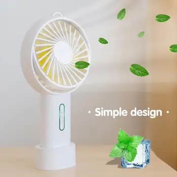 

Summer 3 Speeds USB Rechargeable Mini Cool Fan School Students Home Use Handheld Fan with Base Table/Desktop Outdoor Fan