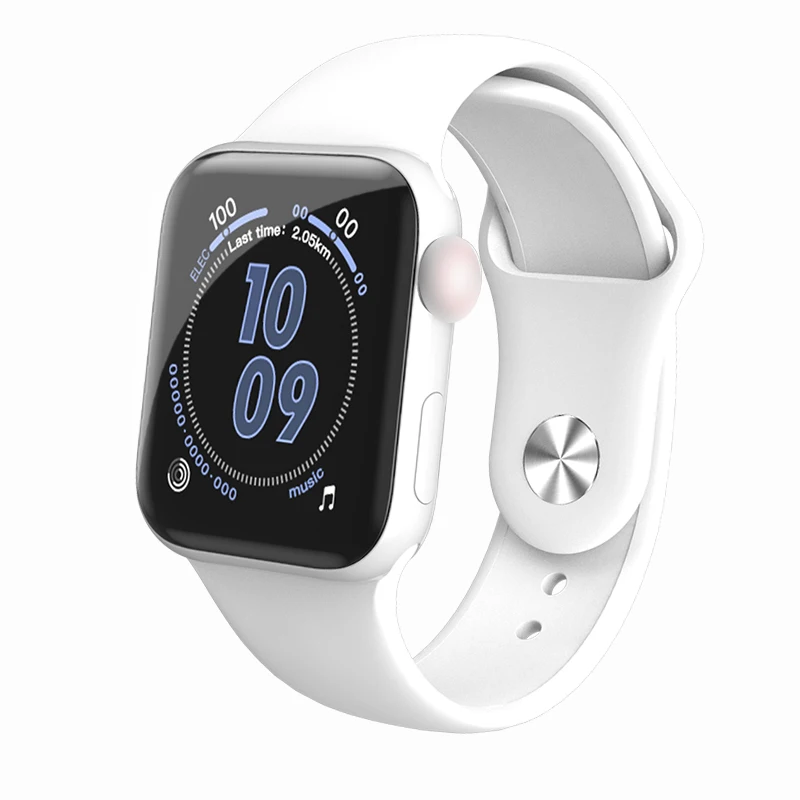 Умные часы серии W58, наручные часы с Bluetooth для Apple, IOS, Iphone, Android, Xiaomi, спортивные Смарт-часы, фитнес-трекер(красная кнопка - Цвет: White-White