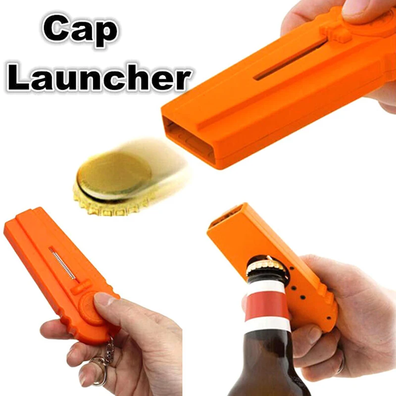 High Quality Portable Flying Cap Zappa Beer Drink Bottle Opener Opening Cap Launcher Top Shooter Gun Kichen Cooking Tool