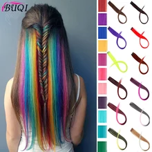 Цветной зажим, аксессуары для волос, Длинные прямые женские высокотемпературные синтетические аксессуары для наращивания волос