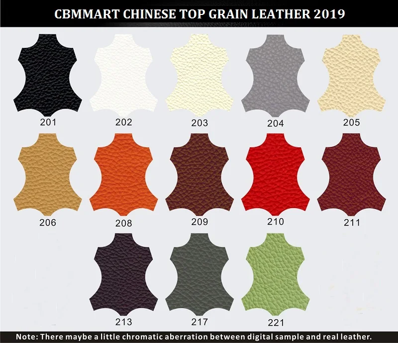 CBMMART-Chinese Grain Leather Color Chart 2019