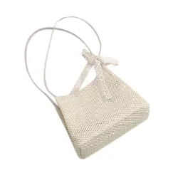 FGGS-женская сумка летняя свежая Женская тканая сумка-ведро ручной работы трава Повседневная Сумка-тоут вязаные сумки из ротанга пляжная