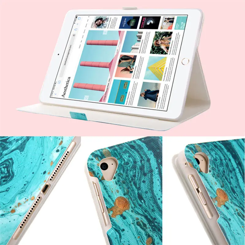 Умный чехол для IPad 9,7 5-го 6-го поколения A1893 A1954 окрашенный Чехол для IPad Air 2 Pro 9,7 чехол для планшета+ ручка