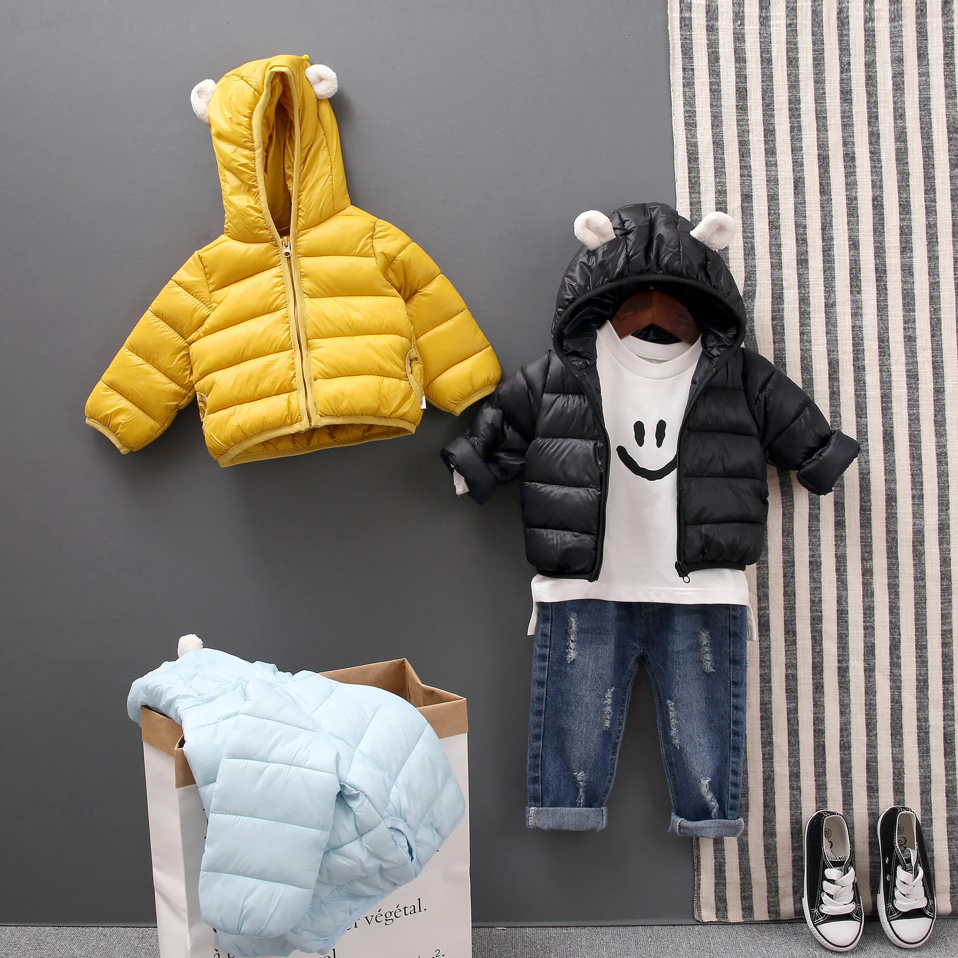 Winter Cotton Jacket for Girls Clothes Parka Hooded Russian Winter Coat 2019 New Children Outerwear Clothing Boys Coats Winter