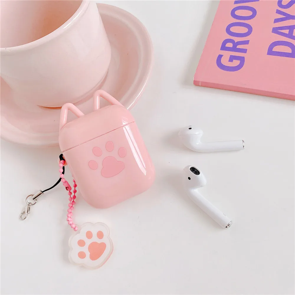 Силиконовый чехол для наушников Airpods pro 2 1 с мультяшными кошачьими ушками