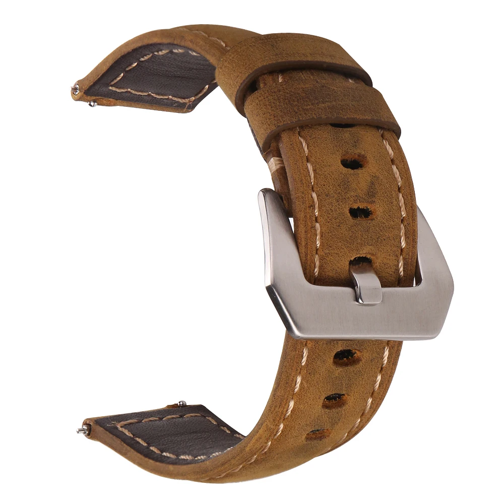 

Ремешок BEAFIRY мужской из телячьей кожи, быстросъемный браслет для часов, цвета хаки, коричневый, черный, зеленый, синий