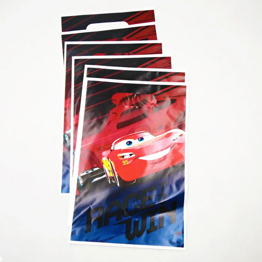 6 шт./пакет Lightning Mcqueen вечерние принадлежности Подарочный пакет конфеты/заберите мешок с персонажем из мультфильмов высокого качества Вечерние праздники и события украшения ко дню рождения