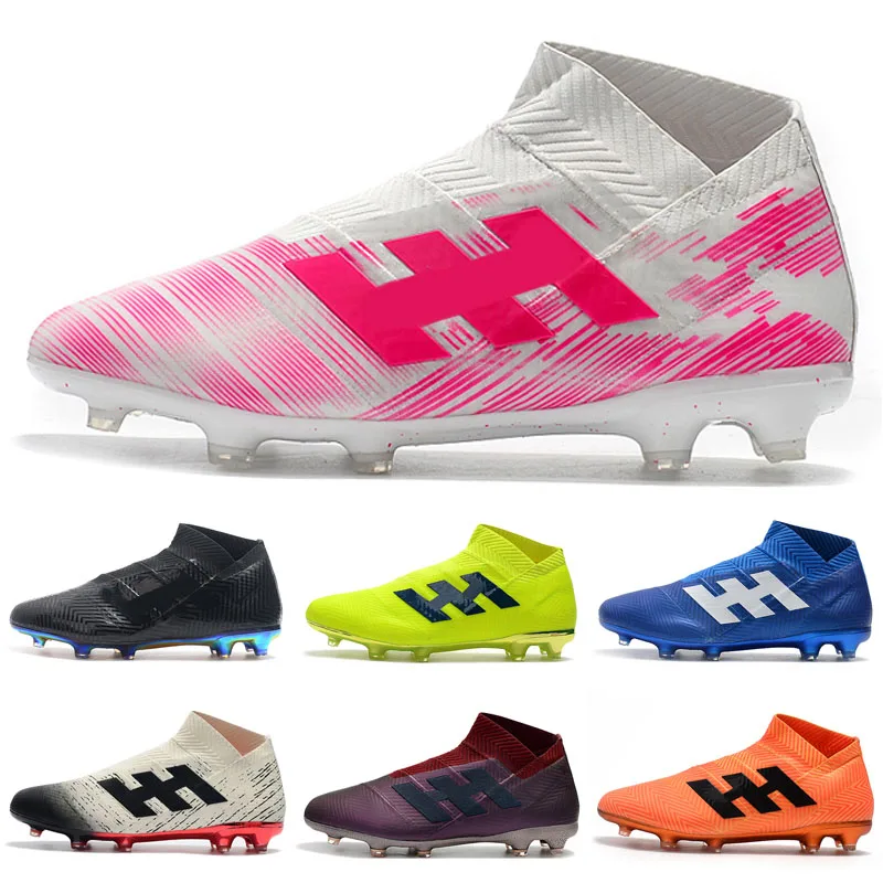 Новинка Nemeziz 18 + FG Messi футбольные мужские x Футбольные бутсы подвижность бинты